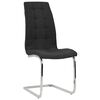 vidaXL Chaises &agrave; manger cantilever lot de 4 noir tissu