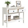 vidaXL Table console Blanc 100x35x75 cm Bois massif de pin