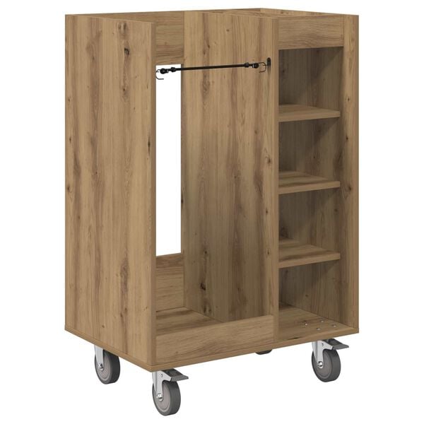 vidaXL Armoire de Golf avec roue Uni Chêne artisanal 65 x 45 x 98 cm