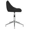 vidaXL Chaise pivotante de salle &agrave; manger Noir Similicuir