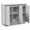 vidaXL Buffet LED Gris Sonoma 90 x 32 x 75 cm Bois d'ing&eacute;nierie