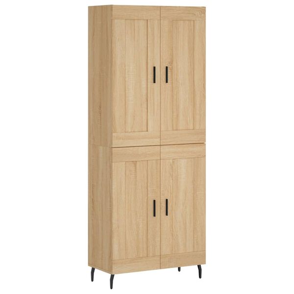 vidaXL Buffet haut Ch&ecirc;ne sonoma 69,5x34x180 cm Bois d'ing&eacute;nierie