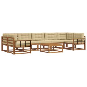 vidaXL Ensemble de canap&eacute;s d'ext&eacute;rieur 8 pcs Naturel et Beige