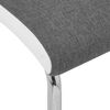 vidaXL Chaises &agrave; manger cantilever lot de 2 gris fonc&eacute; tissu