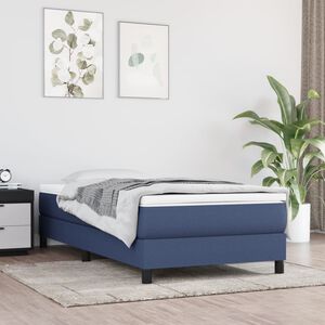 vidaXL Matelas de lit &agrave; ressorts ensach&eacute;s fermet&eacute; moyenne Bleu 90x200x20 cm Tissu