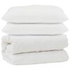 vidaXL Couette avec oreiller 3 pc Blanc Microfibre