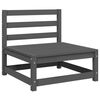 vidaXL Salon de jardin 2 pcs gris bois de pin massif