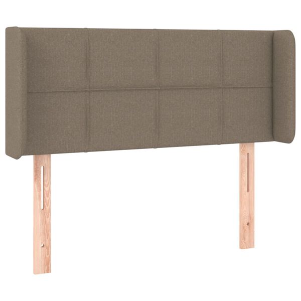 vidaXL T&ecirc;te de lit avec oreilles Taupe 103x16x78/88 cm Tissu