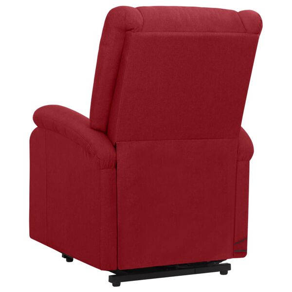 vidaXL Fauteuil de massage Rouge bordeaux Tissu