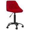 vidaXL Chaise de bureau Rouge bordeaux Velours