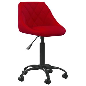 vidaXL Chaise de bureau Rouge bordeaux Velours