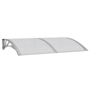 vidaXL Auvent de porte Gris 150x100 cm Polycarbonate