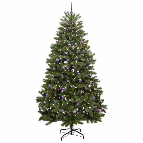 vidaXL Sapin de No&euml;l artificiel avec 300 LED Vert 270 cm PVC et m&eacute;tal