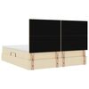 vidaXL Lit avec rangement et matelas Cr&egrave;me 180 x 200 cm Polyester