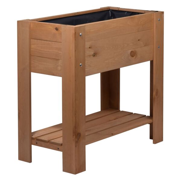 dobar Lit sur&eacute;lev&eacute; rectangulaire avec &eacute;tag&egrave;re Urban naturel