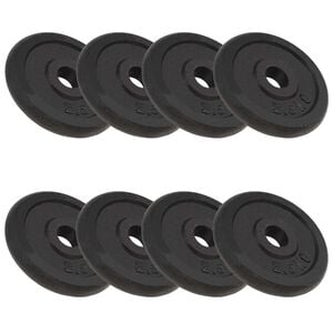 vidaXL Plaque de poids 8 pcs 8x2,5 kg Fonte