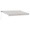 vidaXL Auvent r&eacute;tractable manuel Gris clair et blanc 4 &times; 3,5 m