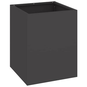 vidaXL Cache-pot de jardin Noir 32 x 32 x 40 cm Acier lamin&eacute; &agrave; froid