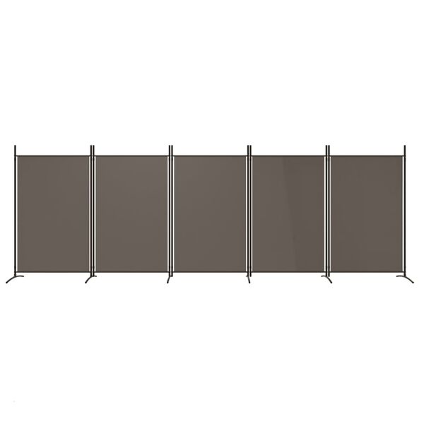 vidaXL Cloison de s&eacute;paration 5 panneaux Anthracite 433x180 cm Tissu