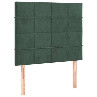 vidaXL Sommier à lattes de lit avec matelas Vert foncé 100x200 cm