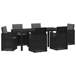 vidaXL Ensemble de salle &agrave; manger pour jardin 7 pc Anthracite PP
