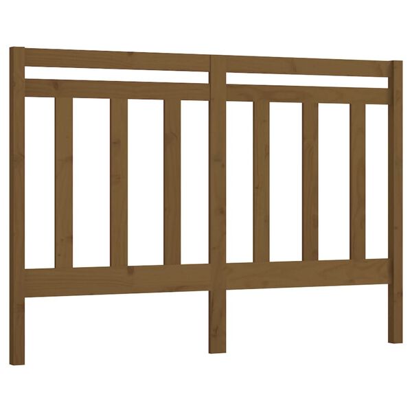 vidaXL T&ecirc;te de lit Marron miel 126x4x100 cm Bois massif de pin