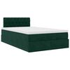 vidaXL Cadre de lit ottoman avec matelas vert fonc&eacute; 120x200 cm velours