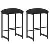 vidaXL Tabouret de bar 2 pc Noir 40 x 32 x 64 cm Bois d'ing&eacute;nierie