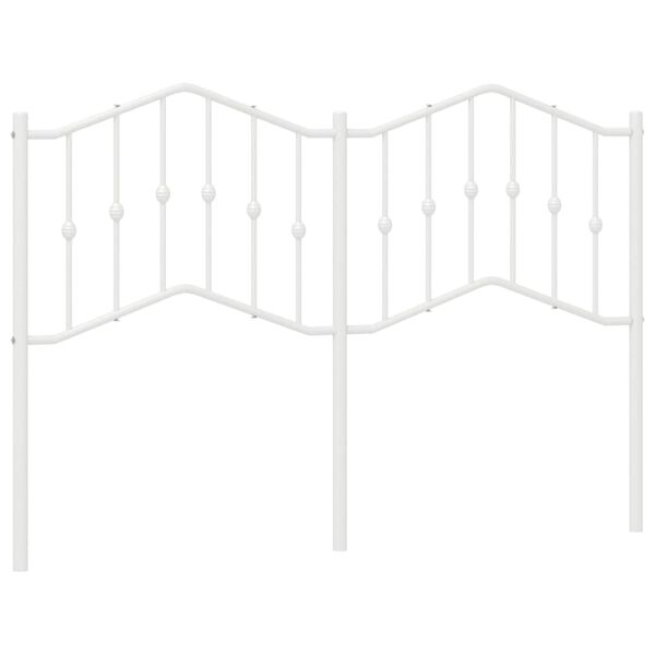 vidaXL Tête de lit métal blanc 140 cm