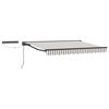 vidaXL Auvent r&eacute;tractable &eacute;lectrique Gris clair et blanc 3,5 x 2,5 m