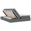 vidaXL Lit avec rangement et matelas Gris fonc&eacute; 200 x 200 cm Polyester