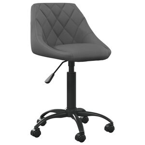 vidaXL Chaise de bureau Gris fonc&eacute; Velours