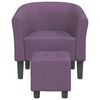 vidaXL Chaise cabriolet avec repose-pied violet tissu