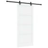 vidaXL Porte coulissante 93 x 211 cm Bois d'ing&eacute;nierie Blanc et noir