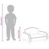 vidaXL Canapé pour enfants marron 50x40x30 cm similicuir