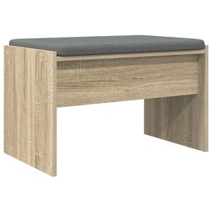 vidaXL Banc d'entr&eacute;e avec coussin Ch&ecirc;ne Sonoma 63 x 38 x 40 cm