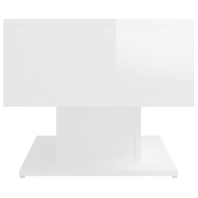 vidaXL Table basse blanc brillant 103,5x50x44,5 cm bois d'ingénierie