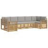 vidaXL Ensemble de canap&eacute;s d'ext&eacute;rieur 6 pc Blanc et gris clair