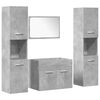 vidaXL Ensemble de meubles de salle de bain 4 pcs gris b&eacute;ton