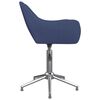 vidaXL Chaises pivotantes &agrave; manger lot de 2 bleu tissu