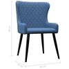 vidaXL Chaises &agrave; manger lot de 2 bleu tissu