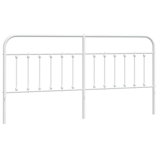 vidaXL T&ecirc;te de lit de remplacement m&eacute;tal blanc 193 cm