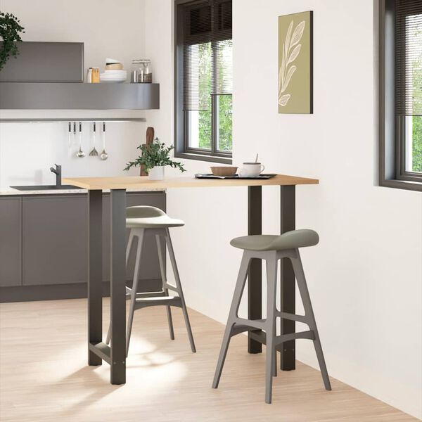 vidaXL Pieds de table de bar Anthracite 2 pi&egrave;ces 60 x (110-111) cm Acier