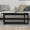 vidaXL Table basse Noir 110x55x45 cm Bois massif de pin