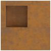 vidaXL Braise Marron 100 x 100 x 30 cm Acier r&eacute;sistant aux intemp&eacute;ries
