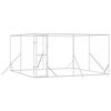 vidaXL Chenil d'ext&eacute;rieur pour chiens argent&eacute; 4x4x2 m acier galvanis&eacute;