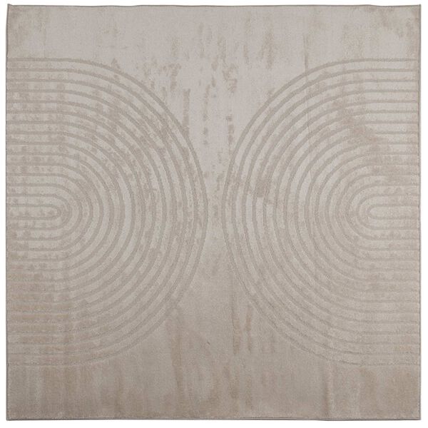 vidaXL Tapis de surface Carr&eacute; Beige 120 x 120 cm