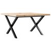 vidaXL Table basse cadre en X 60x60x40,5cm bois de pin massif et acier