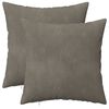 vidaXL Housse de coussin 2 pcs HEERLEN Gris clair 45 x 45 cm Velours