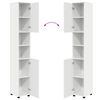 vidaXL Ensemble de mobilier de salle de bain 4 pcs Blanc brillant